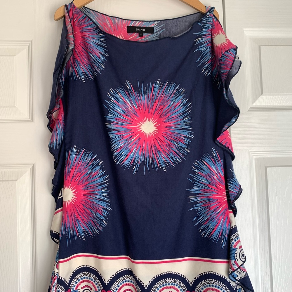 NYC SUNO July 4th firework summer dress women’s Small excellent condition